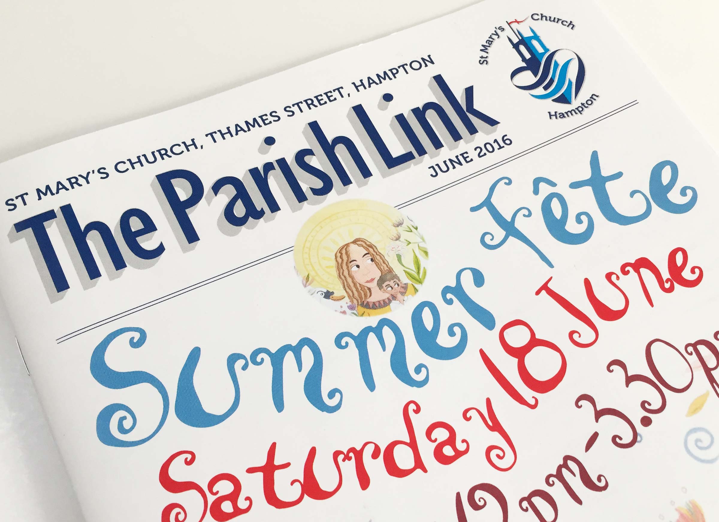 St Mary’s church logo on the Parish Link magazine (illustration by Trudi Murray)