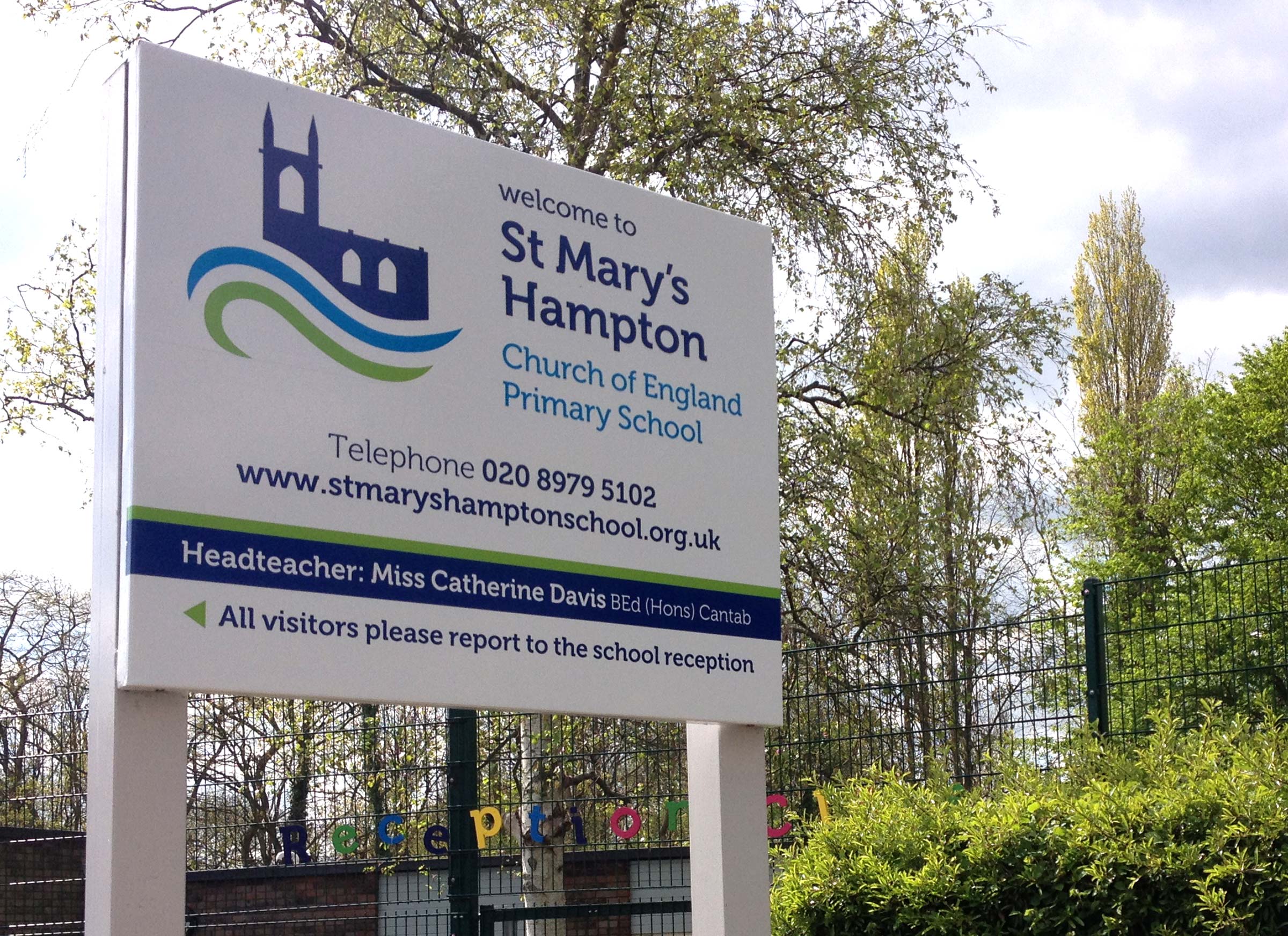 St Mary’s primary school signage
