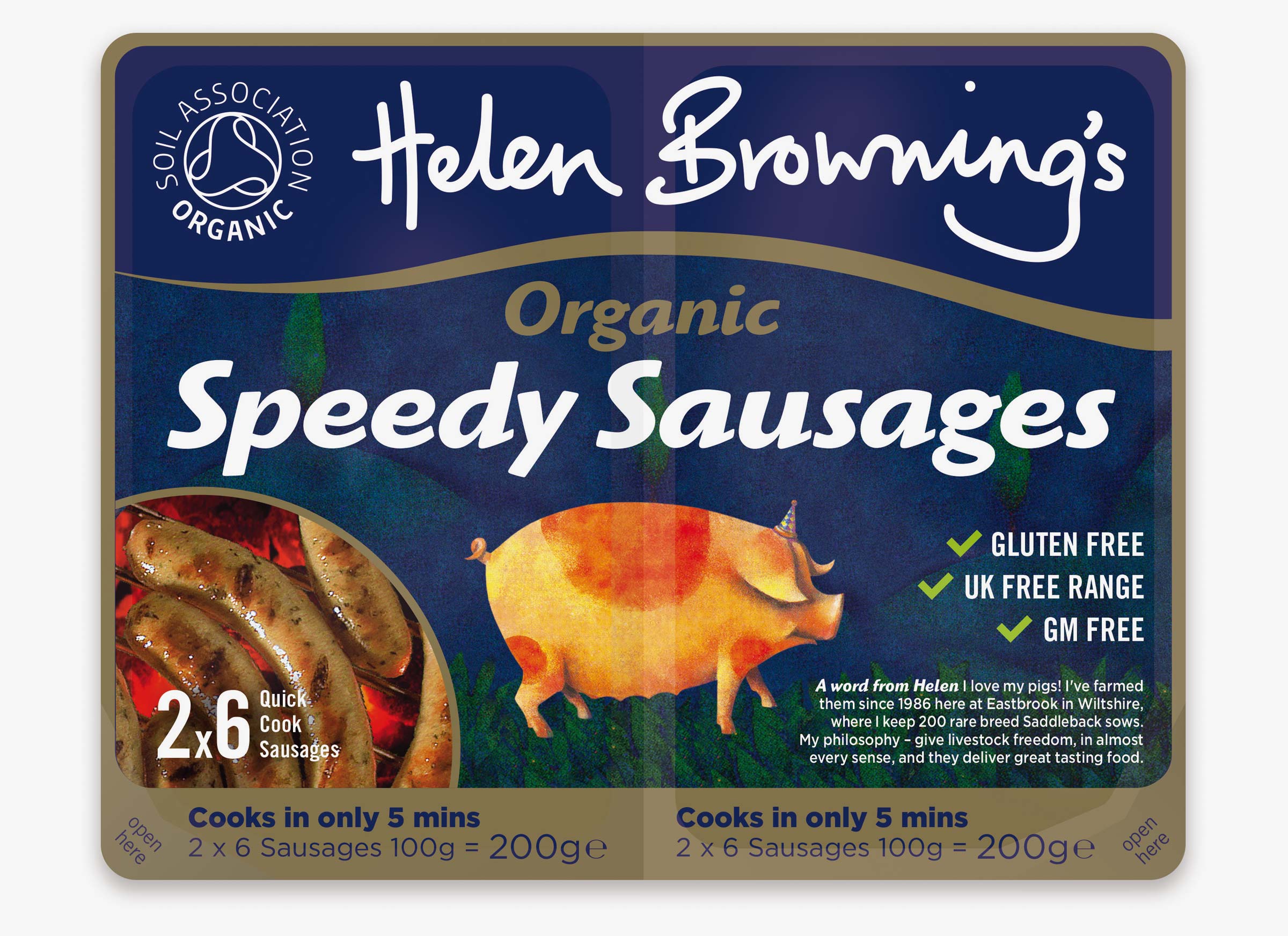Helen Browning's Organic Speedy Sausages